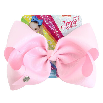 

Solid color large bow fabric ribbed polyester bow hairpin girl hair accessories