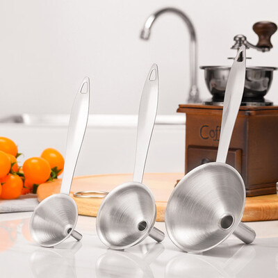 

Siaonvr 3pcs Home Kitchen Mini Stainless Steel Funnel For All Kinds Of Hip Flasks