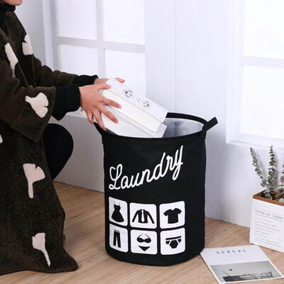 

Gobestart Nice Waterproof Laundry Clothes Basket Storage Basket Folding Storage Box