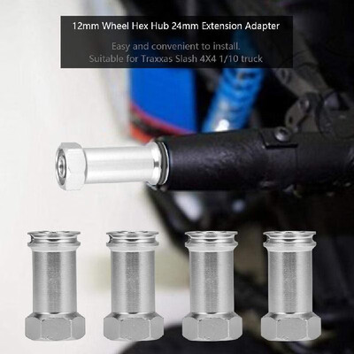 

4pcs 24mm Hex Hub Extension Adapter Aluminum Alloy Metal for 116 Traxxas Slash Short Course Truck RC Car