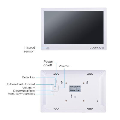 

Andoer 116 Inch HD IPS Widescreen Digital Picture Frame Digital Photo Album 19201080 High Resolution with Full Featured Wireless