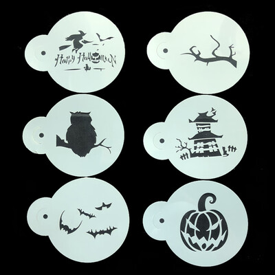 

Halloween Cappuccino Coffee Barista Stencils Template Duster Spray Art Print Mold Hot