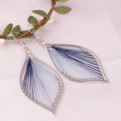 

Bohemian Long Earrings Unique Natural Real Leaf Big Earrings for Women Fine Jewelry Gift