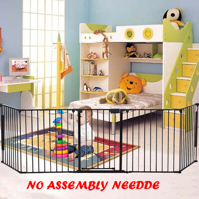 

Upgraded Installed Fireplace Safety Fence Baby GateFence BBQ Pet Metal Fire Gate Baby Play Yard