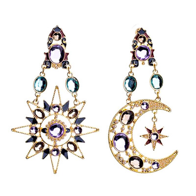 

Statement Stars Gem Bohemian Sun Moon Earrings Women Fashion