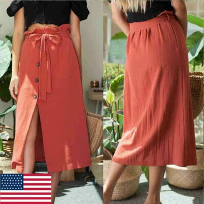 

Women Ladies High Waisted Pencil Skirt Bodycon Maxi Long Skirts Club