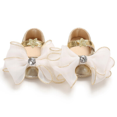 

Cute Girl Baby Shoes Non-slip Comfortable Bow Flower Princess Toddler Shoes