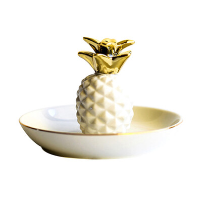 

Gobestart Gold-plated jewelry plate home decoration plate ring jewelry storage plate