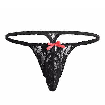 

Perspective Mens Lace Thong Underwear Men Sexy Thongs Ultra Thin Hollow Jacquard