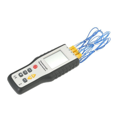 

-2001372°C-3282501°F Handheld Digital 4 Channel Thermometer Temperature Meter K Type Thermocouple Sensor