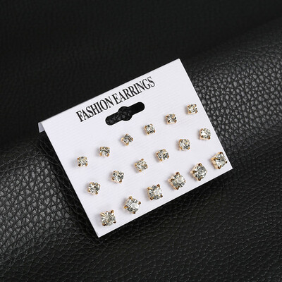 

2019 New Hot Sell Small Stud Earrings Set For Women Girl Punk Stud Earrings Set Personality Party Jewelry Fashion Brincos
