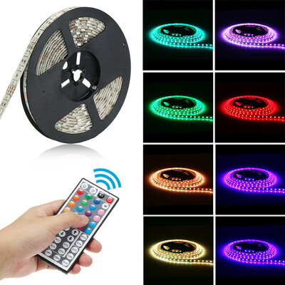

LED Strip Lights Kit 300LEDs Waterproof RGB Flexible Lights with 44Key Controller Power Supply for Home Decoration