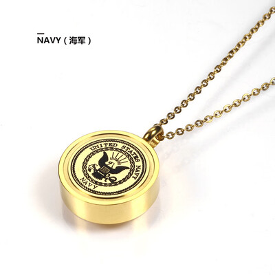 

Silver Pendant United States USMC Army Navy AIR Force Poice FIRE DEPT Memorial Urn Necklace