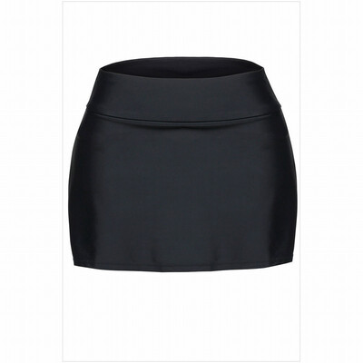 

Summer seaside holiday black casual loose low waist one-piece skirt skirt