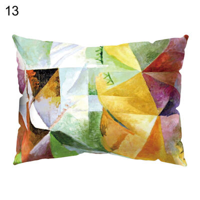 

Colorful Pigment Print Pillow Case Cushion Cover Removable Sofa Bed Cafe Decor