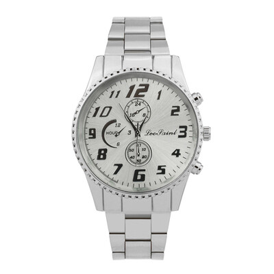 

Gobestart Men Luxury Fashion Military Stainless Steel Analog Quartz Wrist Watch