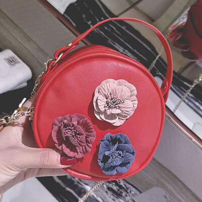 

Tailored Women Fashion Handbag Shoulder Stereo Flowers Bag Small Tote Ladies Purse