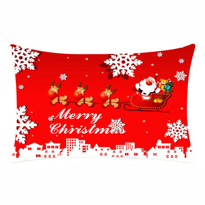 

Tailored Merry Christmas Rectangle Cushion Cover Throw Pillow Case Pillowcase