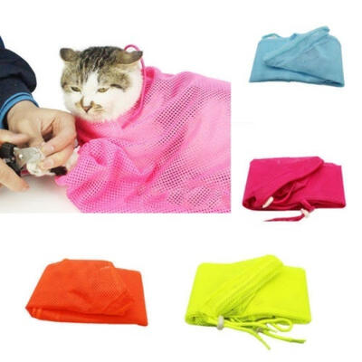 

Cat Grooming Bathing Mesh Bag For Nail Trimming Pet Shower Accessories