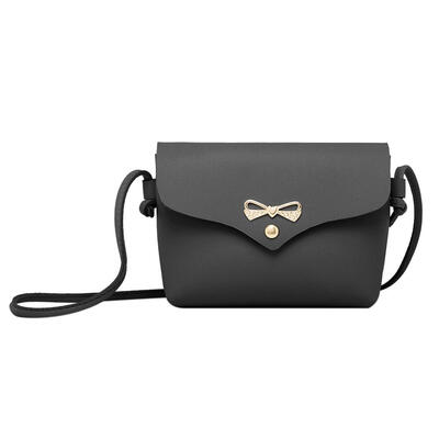 

Simple Casual Flap Shoulder Bags Women Bowknot Pure Mini Messenger Handbags
