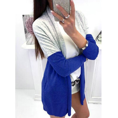 

Roseonmyhand Women Long Sleeve Spling Color Open Front Cardigan Blouse Tops