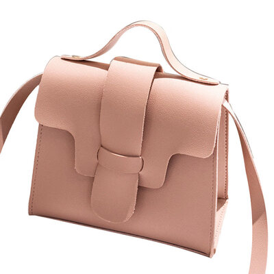

Fashion Women Solid Color Faux Leather Flap Tote Pouch Crossbody Shoulder Bag