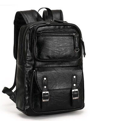 

Best selling new mens backpack soft leather fashion casual mens backpack computer bag travel bag