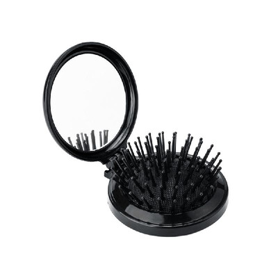 

Mini Pocket Hair Comb with Mirror Folding Brush Travel Hair Brush