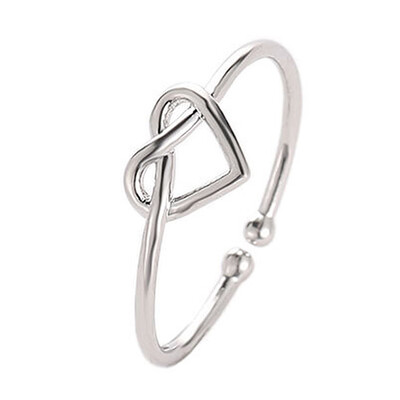 

Minimal Minimalist Heart Knot Rings For Women Men Gold Silver Color Vintage Ring Everyday Jewelry Simple Gifts