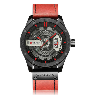 

CURREN Fashion Genuine Leather Men Watches 1ATM Life Water-resistant Quartz Casual Man Watch Relogio Musculino