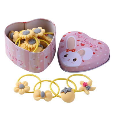

20pcs Cartoon Cute Elastic Hair Bands Kids Girls Rubber Bands w Gift Box