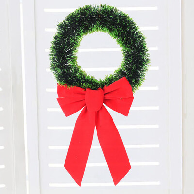 

1 Pcs Bow Bells Christmas Wreath Door Hanging Decoration For Window Living Tools