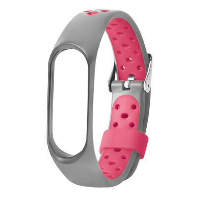 

TPE Metal Buckle Ventilated Bracelet Watch Strap Band for Xiaomi Miband 3