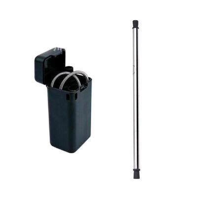 

Drinking Straw Reusable Stainless Steel Straw Portable Foldable Straw Set with Silicone Tips&Cleaning Brush