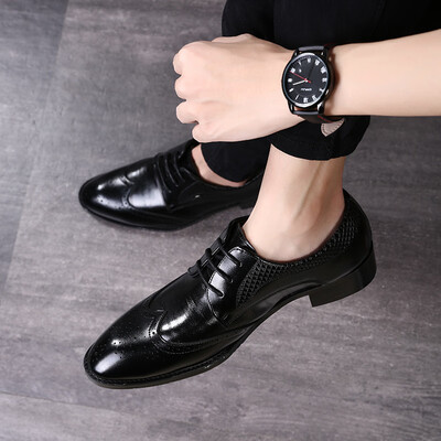 

Mens leather shoes fashion Brock tide shoes mens extra large size shoes