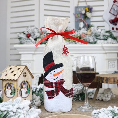 

〖Follure〗Christmas Red Wine Bottle Bag Cartoon Christmas Decoration Wine Gift Bag