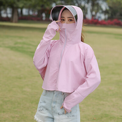 

Sunscreen womens short 2019 summer Korean version of the new sun-protective clothing fairy coat UV Joker sunscreen shirt