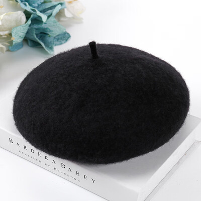 

New wool wool beret Japanese literary&artistic painter cap student cap English pumpkin bud cap 2019