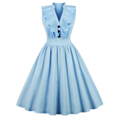 

Vintage Ruffled Pin Up Dress