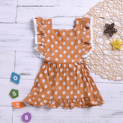 

Toddler Kid Baby Girl Sleeveless Floral Printed Party Princess Dress Clothing