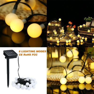 

Solar String Lights 23ft 50 LED Rope Light White Ball Shape 8 Modes Multicolor for Party Garden Home Festival Decoration