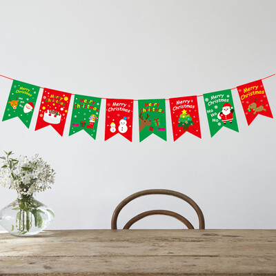 

Many memories of Christmas decorations Christmas tree ornaments childrens Christmas gift ceiling Korean party flag Christmas flag Christmas scene layout