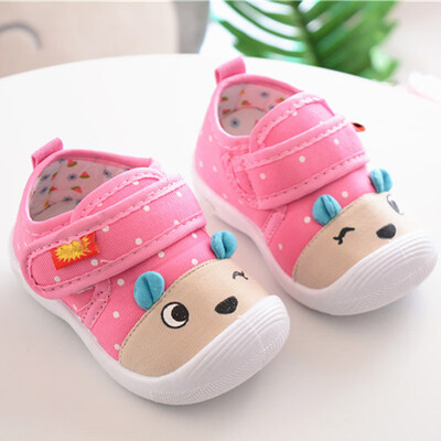

Cartoon Baby Shoes Newborn Autumn Polka Dot Cartoon Cute Baby Boy Girl Shoes First Walkers Sounds Princess Shoes