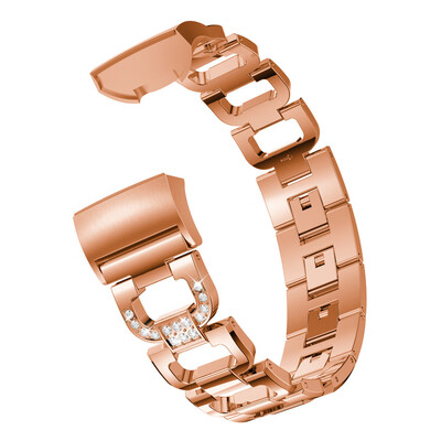 

〖Follure〗D Word Metal Bracelets Replacement Adjustable Straps Crystal For Fitbit Charge 3