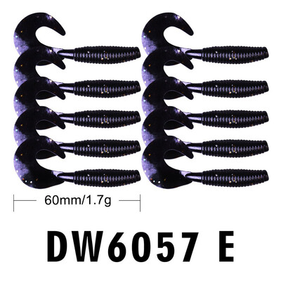 

VISSEN 10Pcslot 6cm 17g Fishing Lure Silicone Wobbler Swimbait Artificial Colorful Silicone Soft Bait Fake Lures Fly Fishing