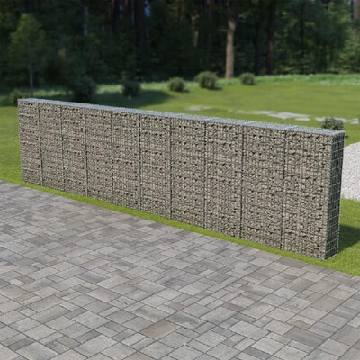 

Gabion Wall with Covers Galvanized Steel 236"x118"x59