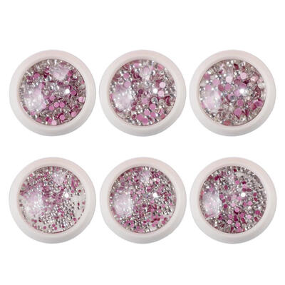 

6pcsbag Glitter Nail Crystal Rhinestones DIY Nail Art Jewelry Decoration
