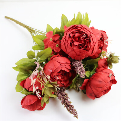 

US Artificial Fake Peony Silk Flowers Bridal Hydrangea Home Wedding Garden Decor