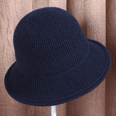 

2019 autumn&winter new Korean version of the casual ladies wool knitted wool hat tide solid color warm basin hat fisherman hat