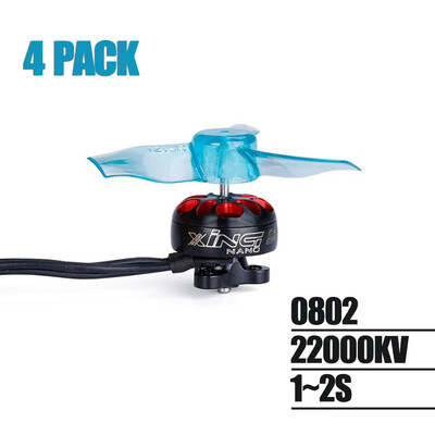 

Siaonvr 4Pcs IFlight NANO 0802 22000KV 1-2s Brushless Motor For RC FPV Racing Drone